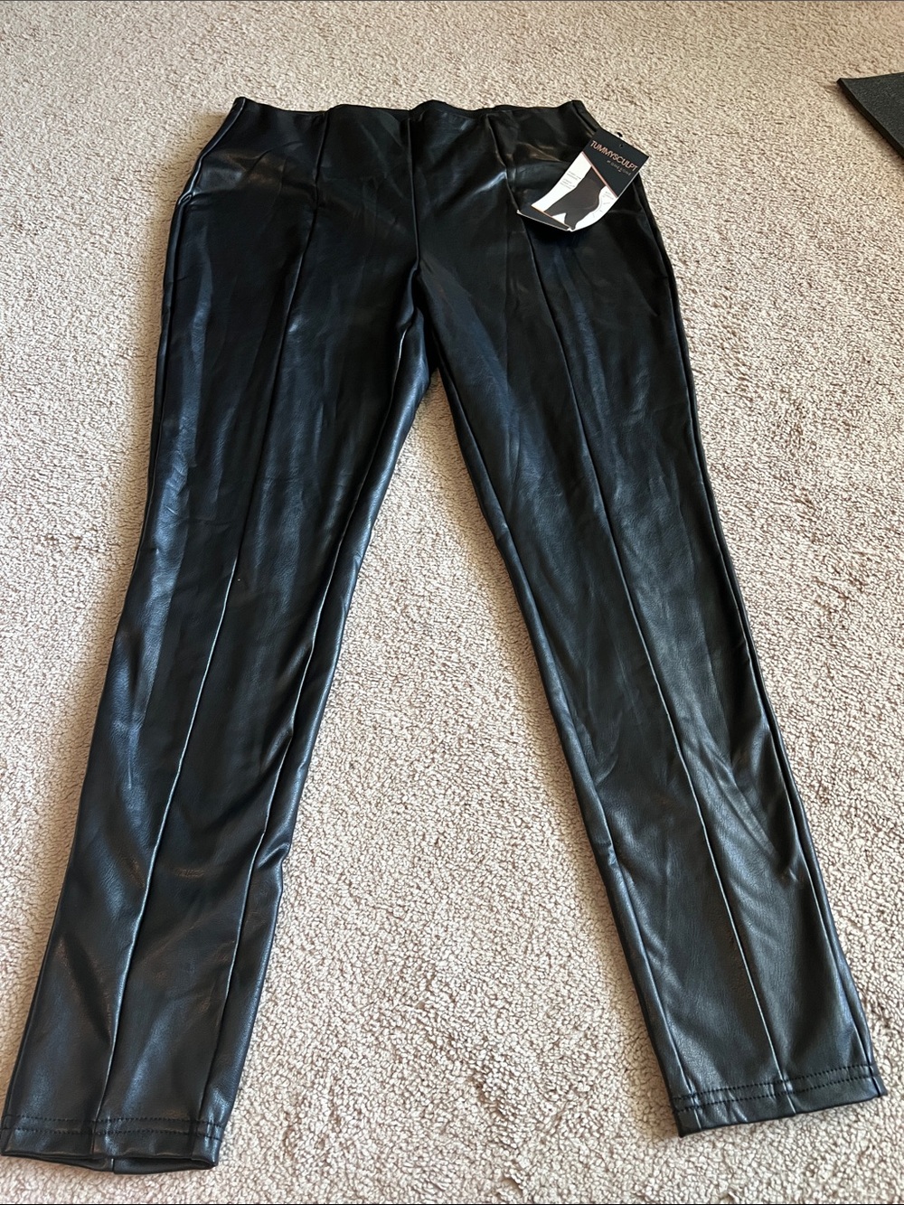 one 5 one Black Faux Leather pants size large